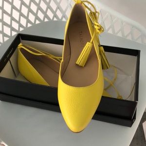 Talbots lemon yellow flats NBW
